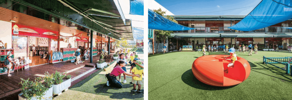 The widely open school building