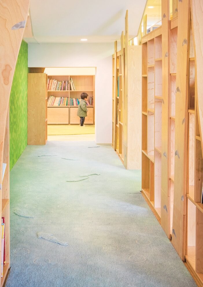 The space between shelves