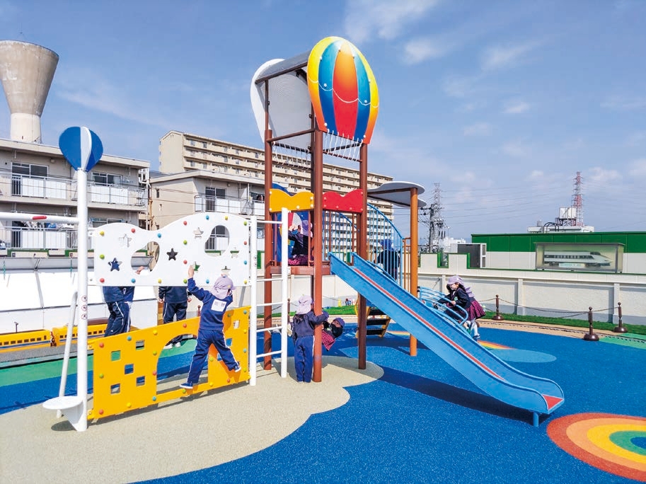 Colorful playground equipment