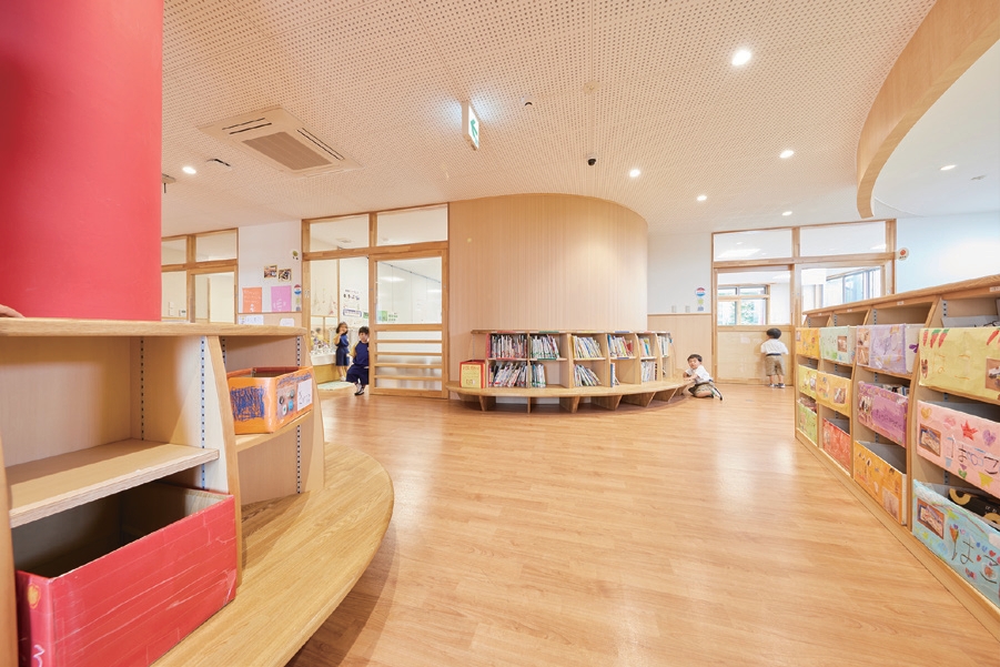 Inside the school building