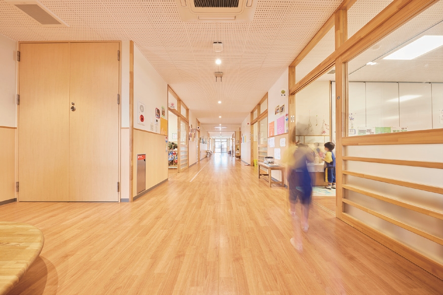 Inside the school building